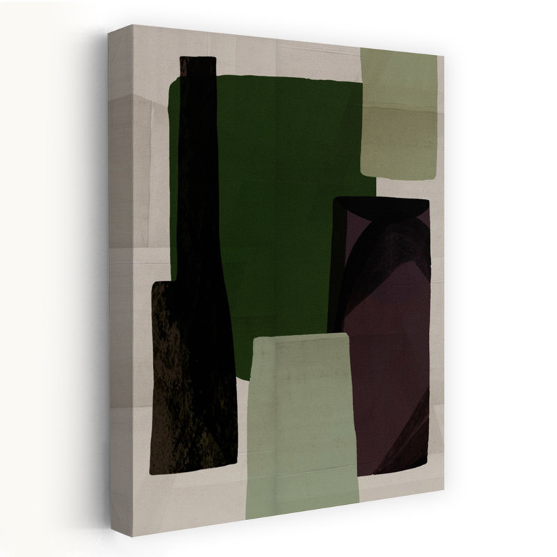 Art mural abstrait géométrique minimaliste matin, H 24 po x l 16 po