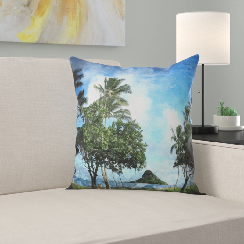 Coussin intérieur/extérieur d’intérieur/extérieur deb haugen island, 18 po x 18 po