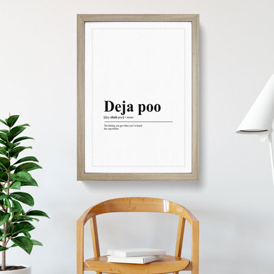 Deja Poo - Picture Frame Typography on MDF