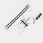 Robinet de salle de bain 12,12 po, 2, bec pivotant à 360 °, fixation sur le comptoir, teinture, robinet à plaque incluse, teinture-128793411