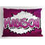 Ensemble de 2 taies décoratives Ambesonne Madison blanc et rose fuchsia-100347849