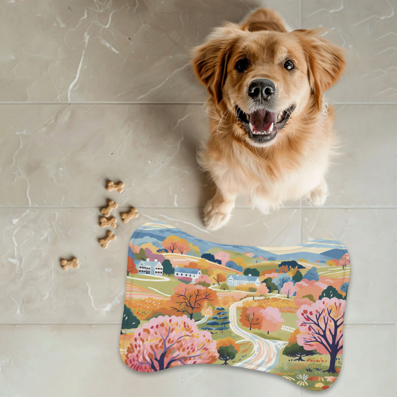 Paysage d'automne - tapis d'alimentation en os 1 pièce
