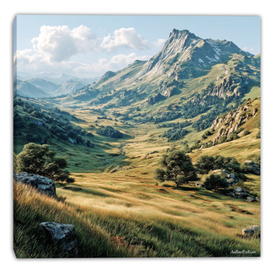 Majestic Mountain Valley Wrapped Canvas Wall Art