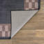 Tapis à bordure à carreaux gris ardoise, lavable à la machine, en polyester avec envers antidérapant-1929313420