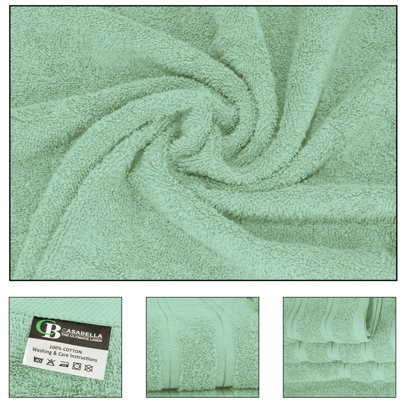 Casabella Luxury Jumbo Bath Sheet, Seafoam