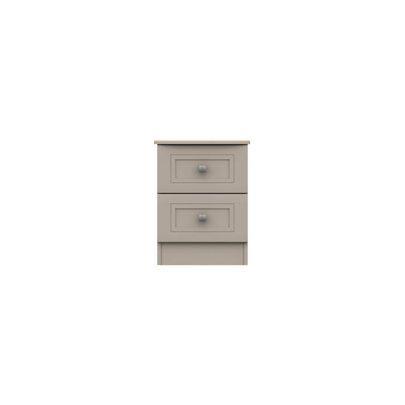 Wisbech 39.8cm W Manufactured Wood Bedside Table, Grey
