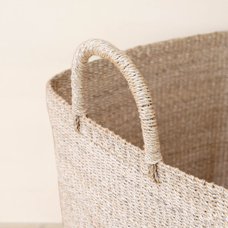 Natural Jumbo Square basket with Handles