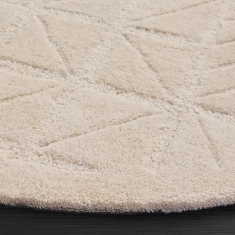 Tapis en laine et coton touffeté à la main Noni, Rond 6 pi