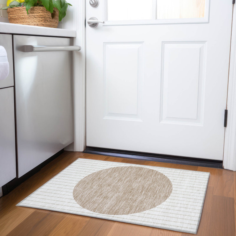 Premium Machine Washable Naglee AMF994 Stripes Rug, Rectangle 1'8" x 2'6"