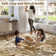 Abstract Machine Washable Rug with Rubber Backing Non-Slip Area Rug for Living Room Bedroom Dining Room Office