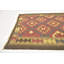 Tapis à main one-of-kind-noué la rouge/brun clair 3 pi 4 po x 6 pi zone de laine 5 po Lorain