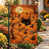 Motif de citrouille noir et orange