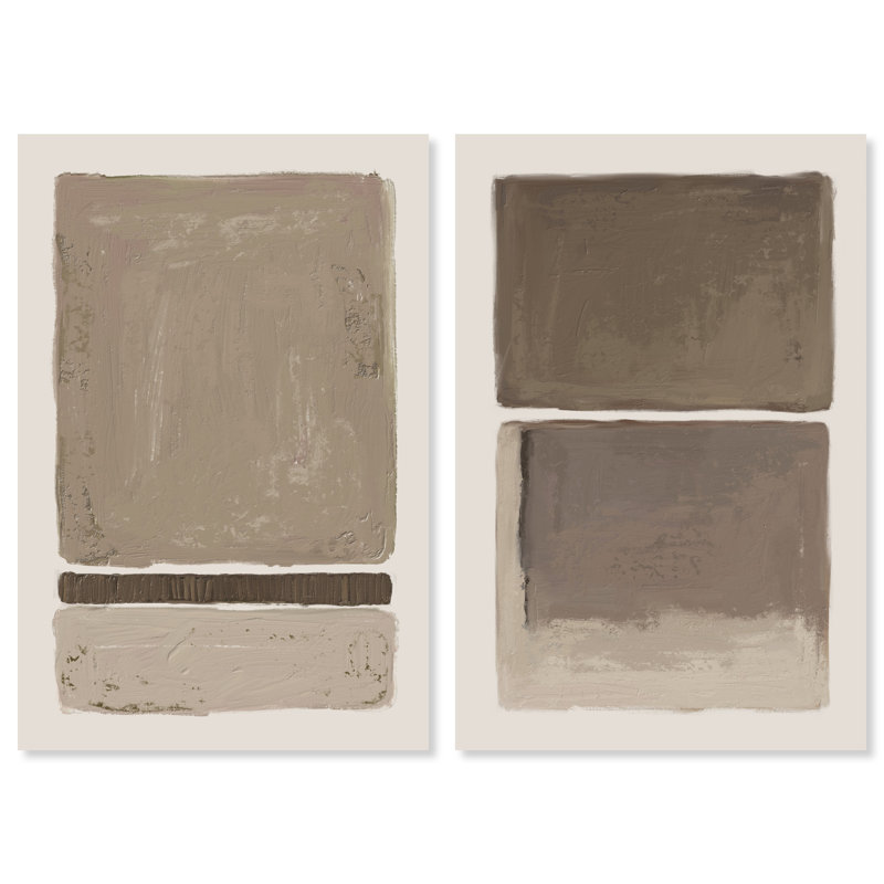 Clay Blocks Set Canvas Abstract Print by Oliver Gal, Black Frame, 10 x 15, 10"H x 15"W, Gallery Wrapped