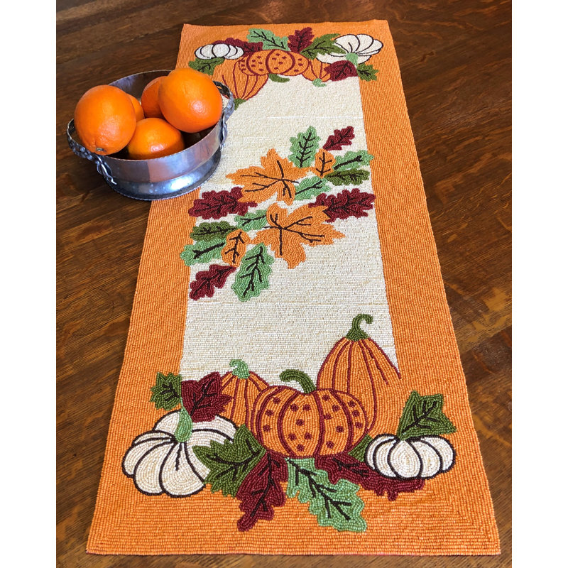 Bellatrix Beaded Harvest Fruit Table Runner