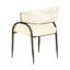 Chaise de salle à manger Tatum en cuir végétalien et jacquard 2 tons