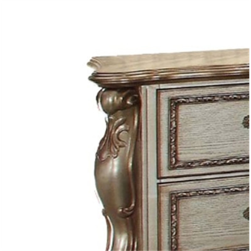 Table de chevet Dresde Dres, Doré
