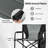  46'' Tall Directors Chair W/ Foldable Side Table & Footrest Extra Cup Holder