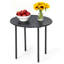 Table d'appoint ronde en acier Florman - Table de bout intérieure / extérieure polyvalente pour le salon, la chambre à coucher, la cour, le balcon ou le bureau