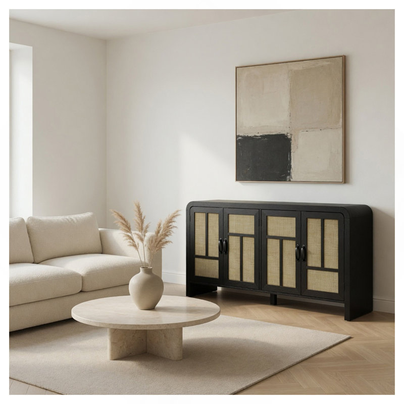 Buffet 59 po - 4 portes et tablettes réglables