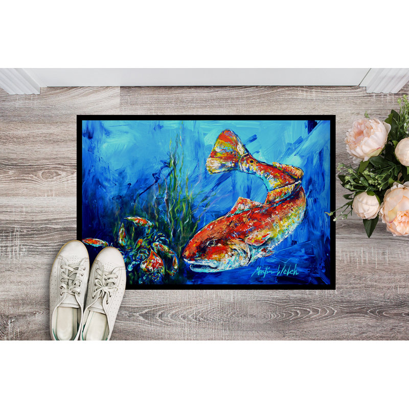Tapis d'extérieur antidérapant Trilby Scattefish, Rectangle 2 pi x 3 pi