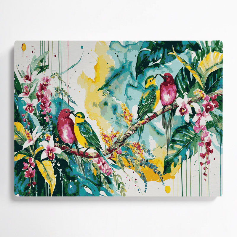 Paire d'oiseaux hawaïens, art mural en métal beige, H 8 po x l 10 po
