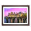 Manhattan from Brooklyn Bridge in Abstract - Framed Print-55770683-55770684