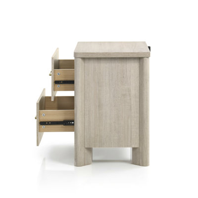 Heroux 2-Drawer Nightstand with USB Ports
