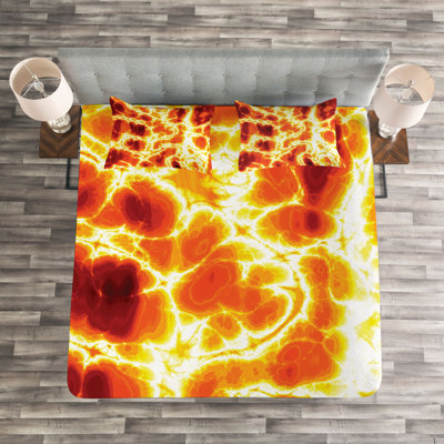 Burnt Bedspread Set with Shams