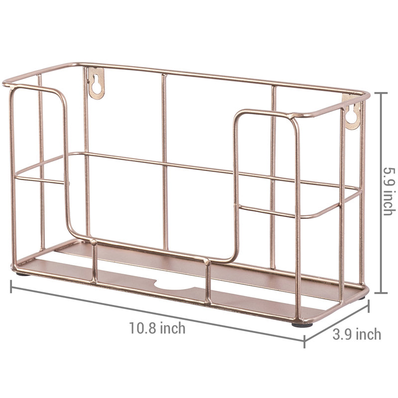 Metal Freestanding and Wall/ Under Cabinet Mounted Paper Towel Holder, Copper