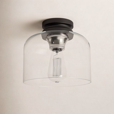 Piedmont Single Light Glass Flush Mount