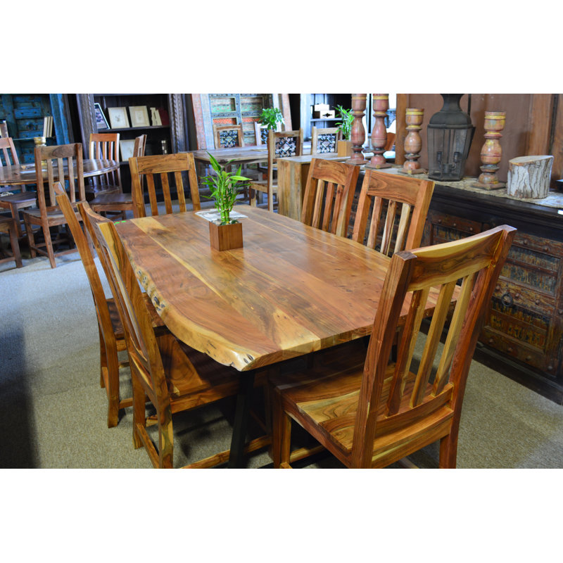 Table de salle à manger à double piédestal Maryna, H 30 po x L 84 po x l 39 po