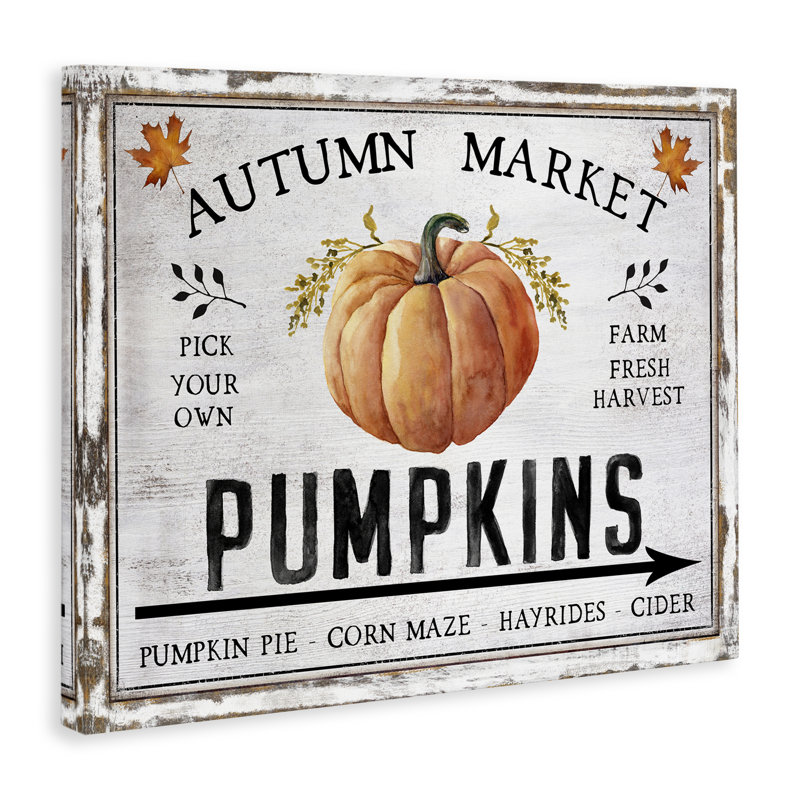 Autumn Market with Arrow Canvas Wall Art by Creatif Belle, 16" H x 20" W