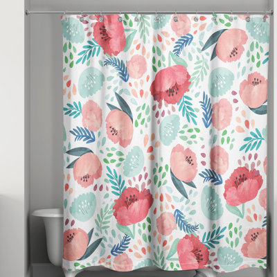 Rideau de douche simple floral Desdemona