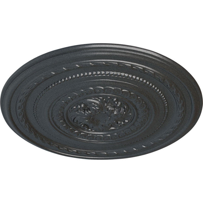 26 médaillon de plafond perle de 26 1/4 po x P 1 1/2 po (convient aux auvents jusqu'à 1 7/8 po), Étain