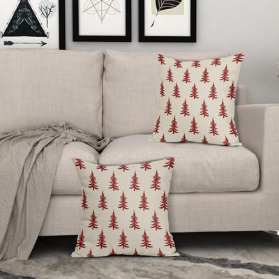 50 housses de coussins décoratifs rouges de 20 x 20 pouces pour canapé-lit, lit douillet, impression de flocons de neige, bohème, ensemble de 2 coussins décoratifs