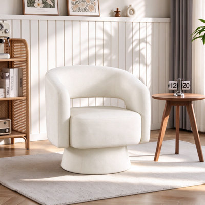 27.8'' Wide Modern Soft Wide Upholstered Swivel Accent Chair