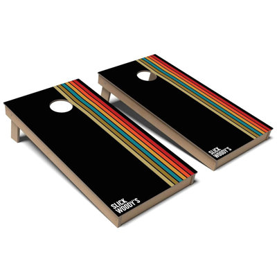 Retro 60s Stripes All-Weather Composite Cornhole Board Set