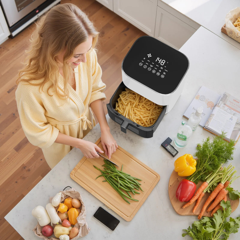 Air Fryer, 6-Quart 12-In-1 Multi-Cooker With Viewing Window For Oil-Free Frying, Baking & Dehydrating, Up To 400°F