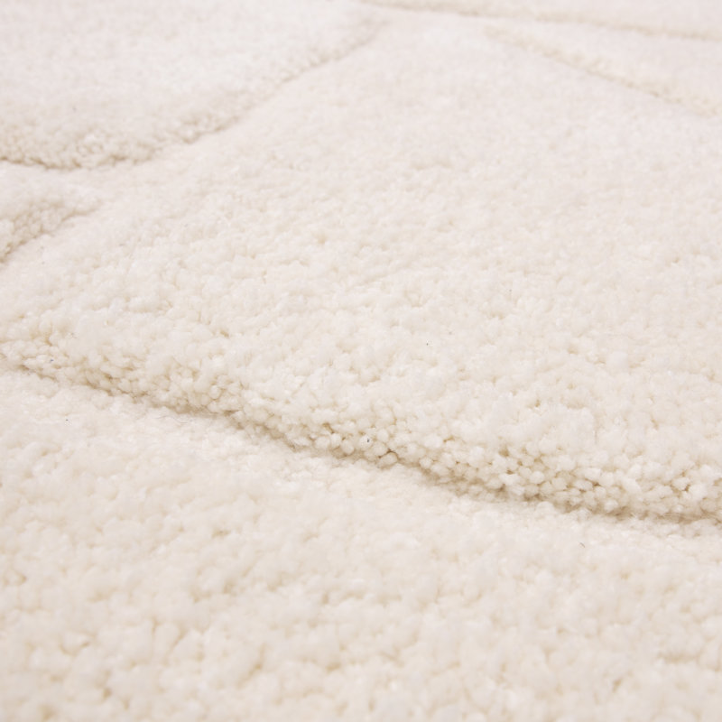 Deloyce Geometric Shapes Shag Area Rug, Rectangle 120 x 170 cm