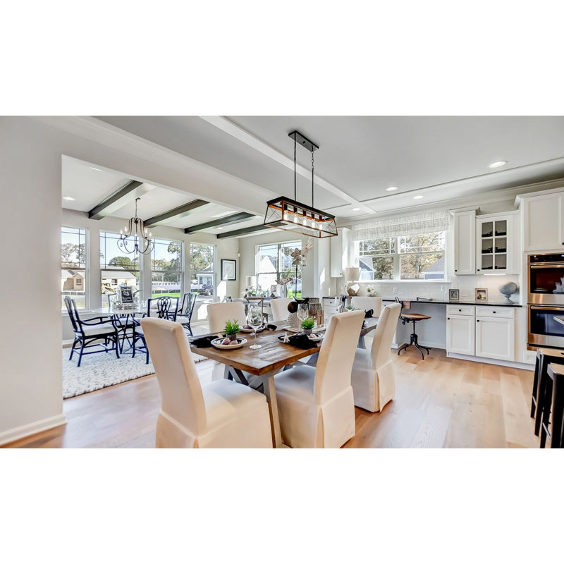 Oisin 5-Light Antique Bronze Kitchen Island Rectangle Chandelier, Antique Bronze, 9" H x 38" W x 10" D