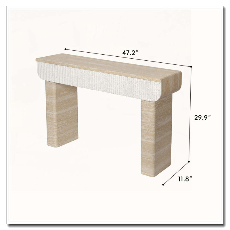 Console, canapé, Beige + jaune