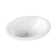 20'' x 17'' White Oval Vitreous China Drop-in Bathroom Sink with Overflow