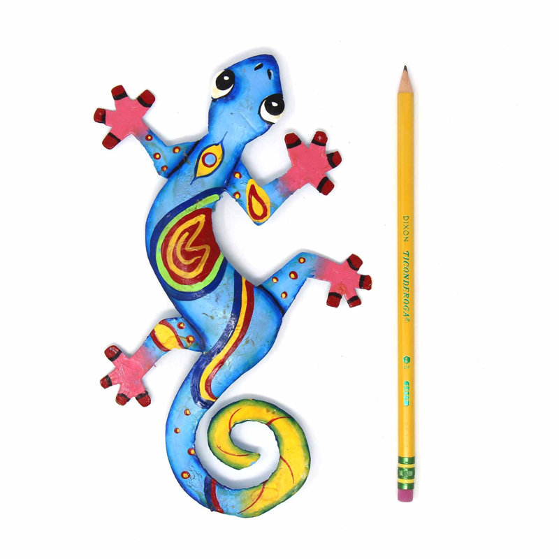 Décoration murale en métal Gecko