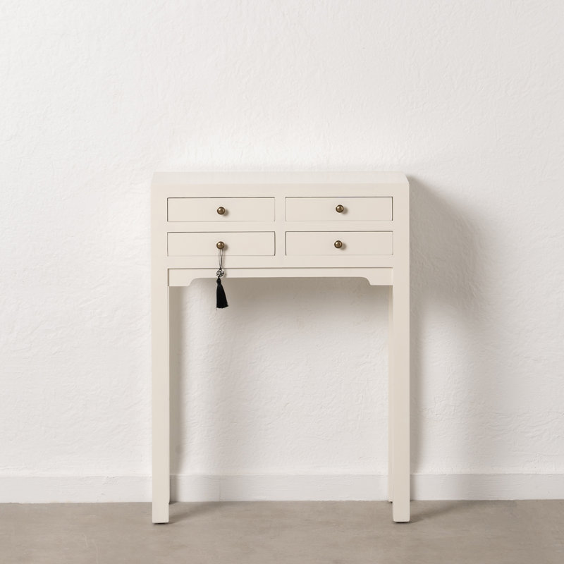 Oriental Console Table, 85 H x 63 W x 26 D cm, Off White