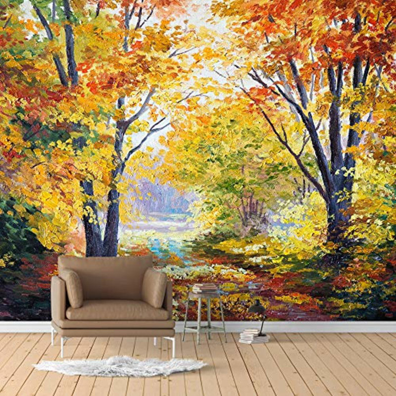 Beautiful Natural Forest Landscape Wall Mural, 100" L x 144" W