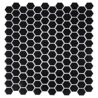 Stylish- Suave 3/4" Straight Edge Porcelain Honeycomb Hexagon Wall & Floor Tile