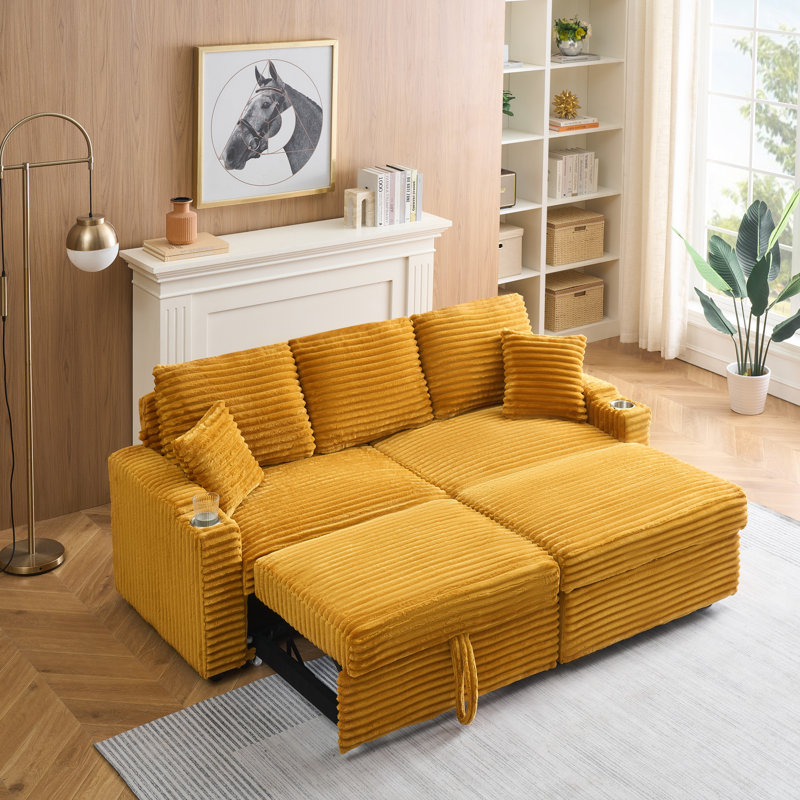 Canapé polyvalent pliable avec porte-gobelets et fonction de rangement pour la maison