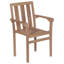 Chaise de patio empilable en teck avec coussin-1606821713