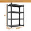 Étagère de rangement en métal robuste de 63 pouces, support de garage réglable à 4 niveaux, capacité de 1200 lb, noir