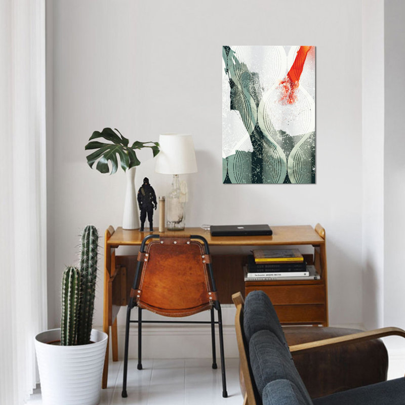 «Minimal Wave II», impression sur toile, H 40 po x l 26 po x P 1,5 po, Toile tendue, Pas de tapis
